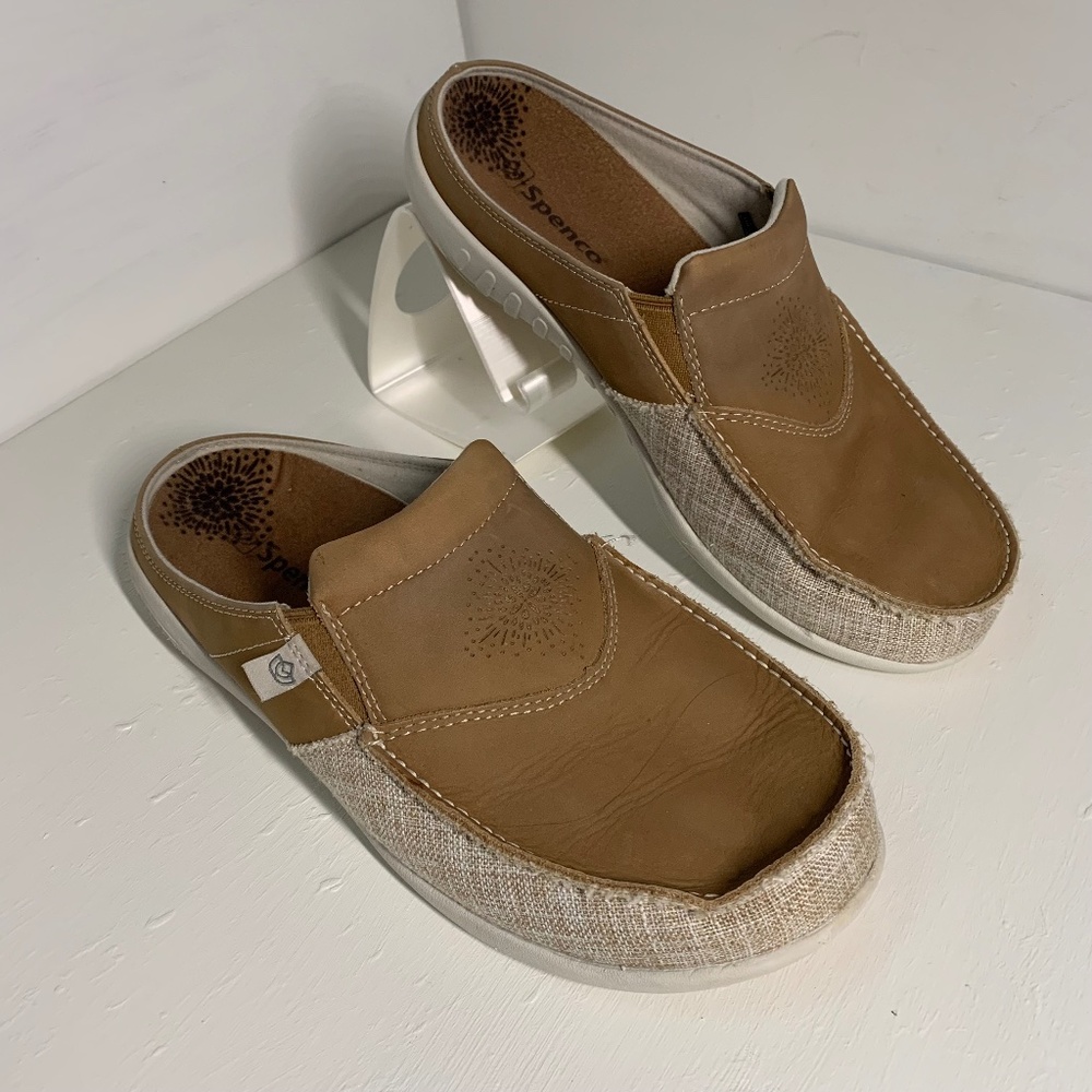 Spenco Siesta Blume Slide Women's Orthotic Shoe Toffee Brown Memory Foam Sz 12D